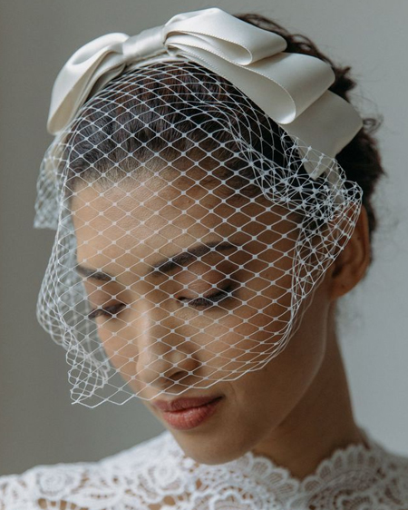 کلاه عروس مدل پاپیون