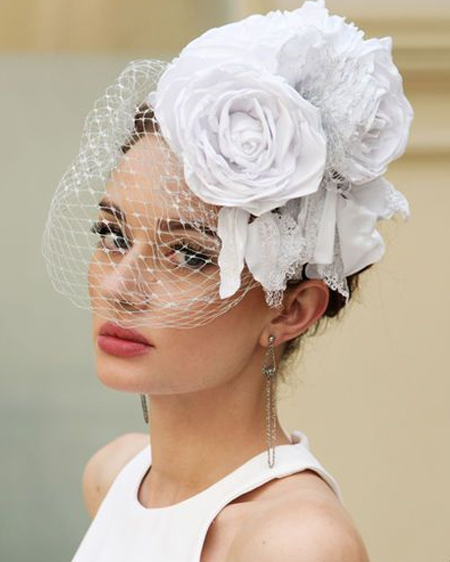 کلاه عروس زیبا مدل گل
