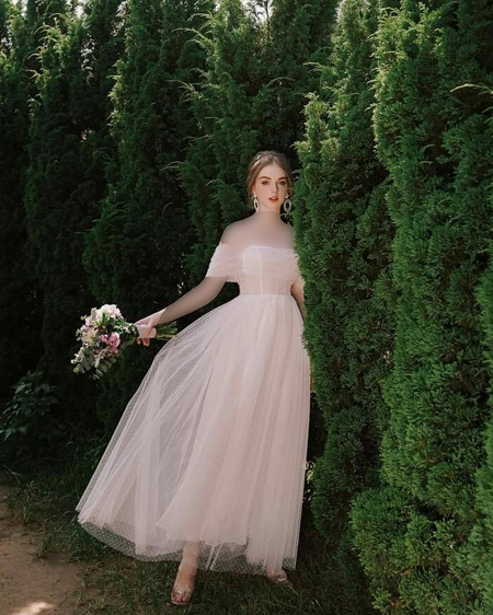 مدل لباس عروس کوتاه رنگی برای فرمالیته