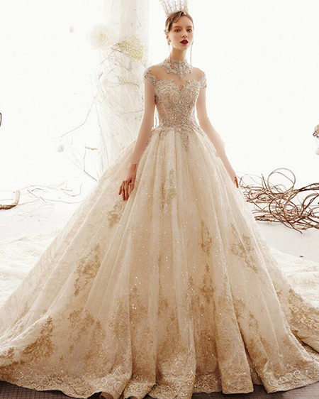 لباس عروس رنگی شیک