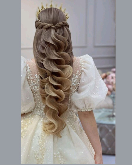 موی عروس زیبا برای مراسم عروسی