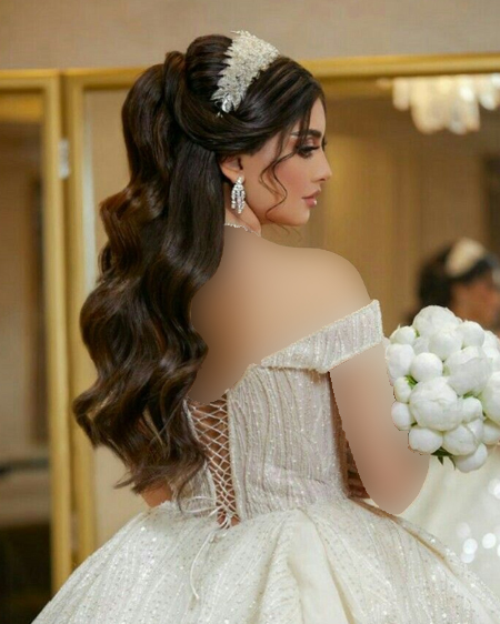 زیباترین مدل موی عروس باز