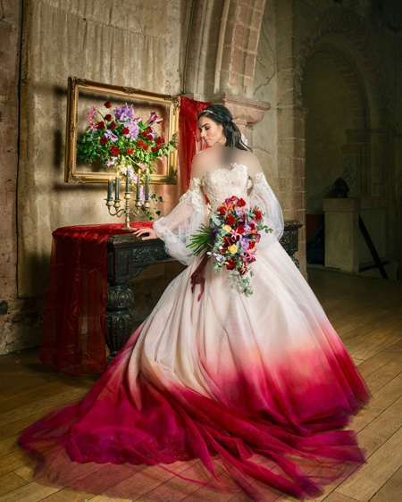 خاص ترین مدل لباس عروس رنگی